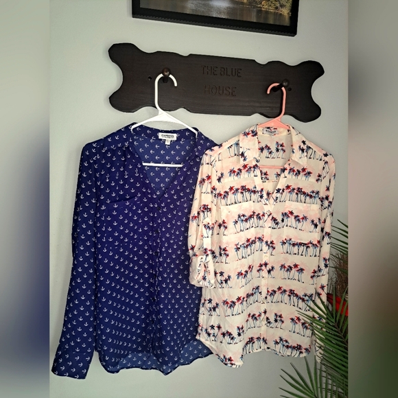 Express Blouse & Dresa Bundle Roll Tap Sleeve Blouse Size SP - Picture 1 of 13